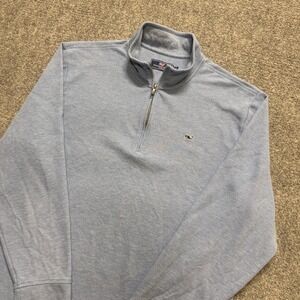 VTG Vineyard Vines Long Sleeve Shirt Men's XL 1/4 Zip Casual Pullover Blue